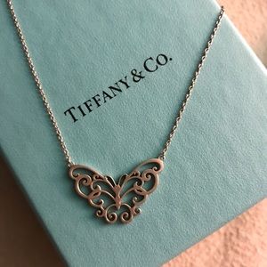 Authentic Tiffany and Co butterfly necklace